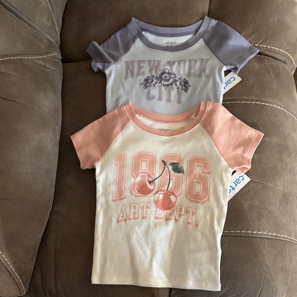 Carter's Kids Tees - Lavender and Pink